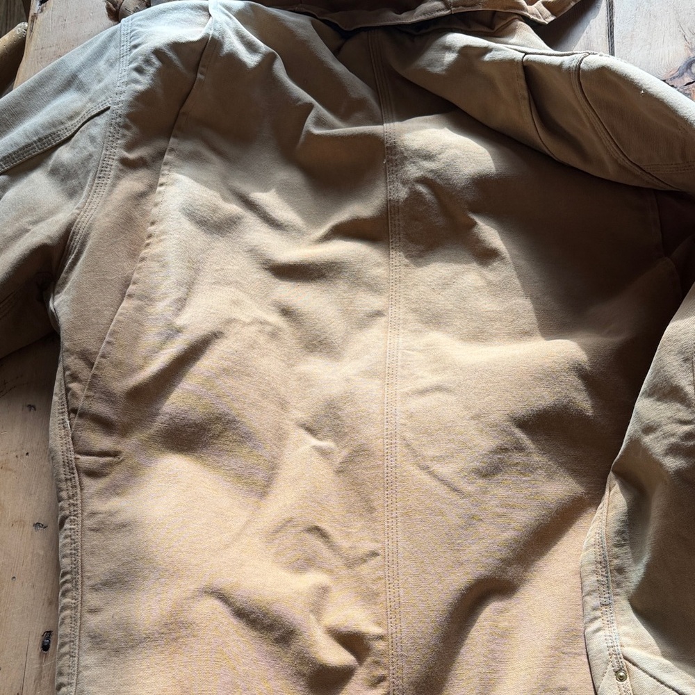 Carhartt Tan Blanket Lined Canvas Jacket with Hood - Picture 8 of 14